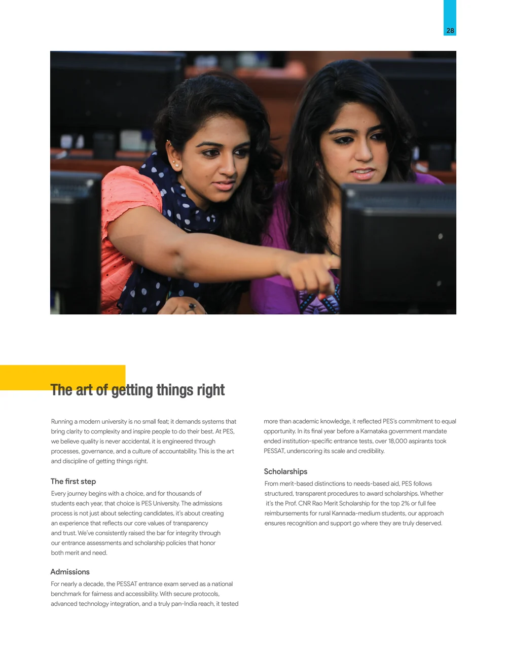 Page 35: Every journey begins with a choice, and for thousands of students each year, that choice is PES University. The admissions process is not ju