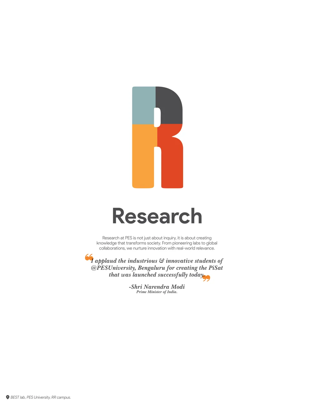 Page 49: BEST lab, PES University, RR campus. Research Research at PES is not just about inquiry, it is about creating knowledge that transforms soci
