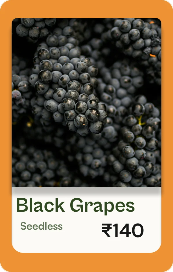Black Grapes, Seedless, ₹140