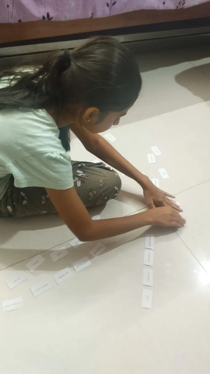 Card sorting with a 12-year-old