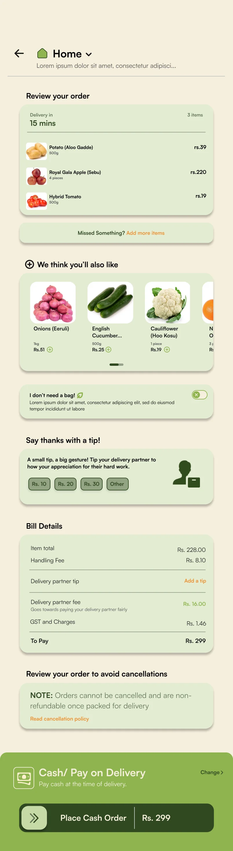 Review your order