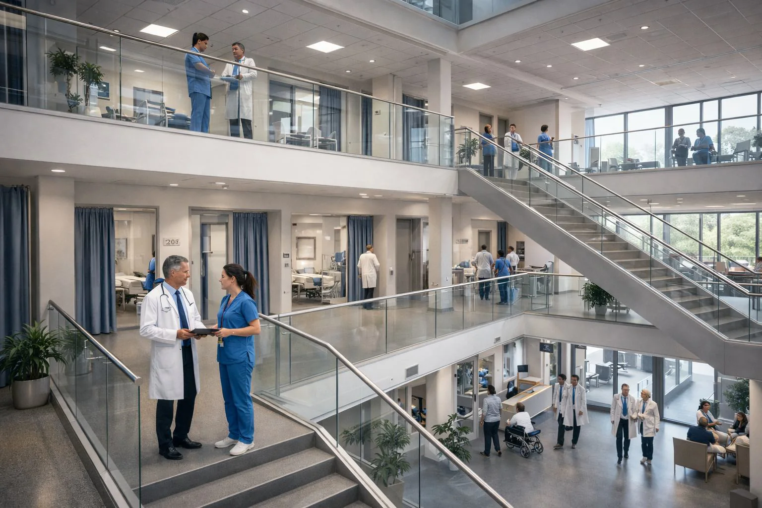 AI image of a hospital ward