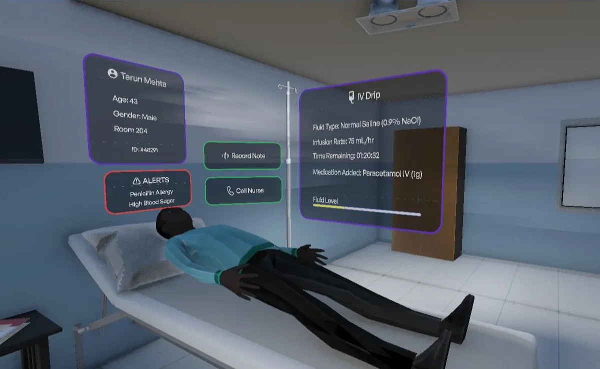 Unity view: IV drip