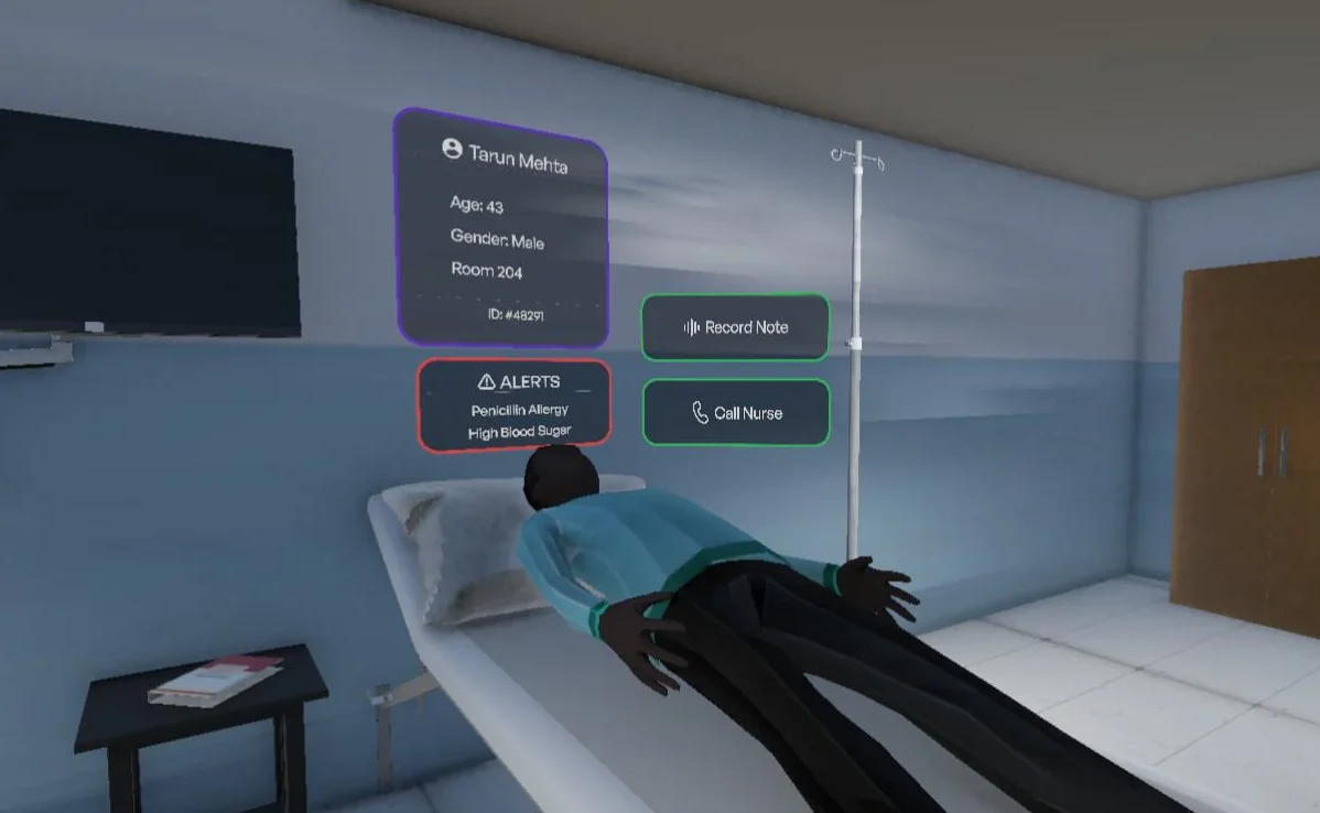 Unity view: Patient identification
