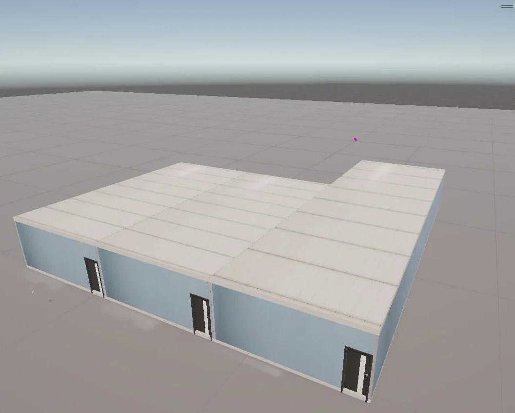 The ward block in Unity, from outside