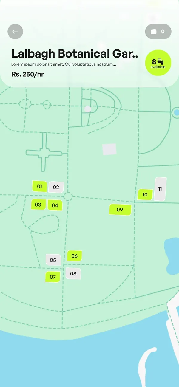 Map screen before testing