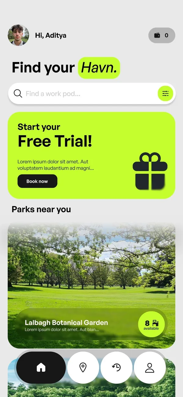 Havn. Productivity, reimagined. app screen